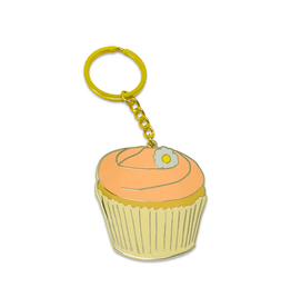Jenny Lemons Enamel Keychain: Carrie Cupcake