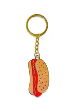 Jenny Lemons Enamel Keychain: Hot Dog