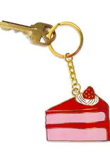 Jenny Lemons Enamel Keychain: Cake Slice