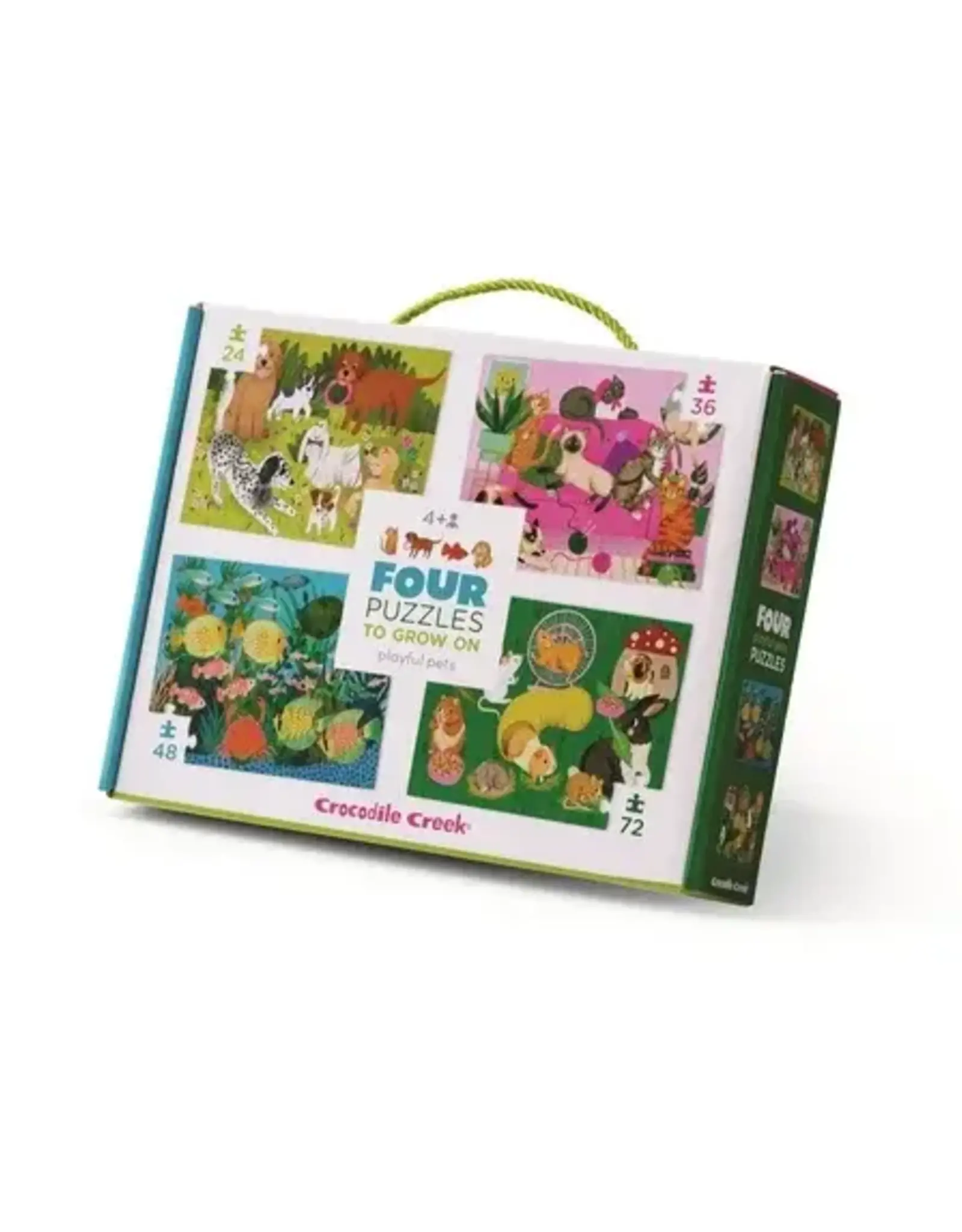 Crocodile Creek Four Puzzles Playful Pets