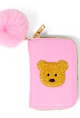 Zomi Gems Teddy Pom Pom Zip Wallet: Pink