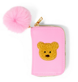 Zomi Gems Teddy Pom Pom Zip Wallet: Pink