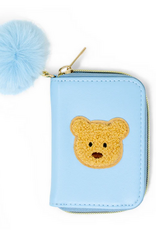 Zomi Gems Teddy Pom Pom Zip Wallet: Blue