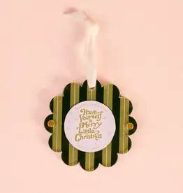 The Darling Effect APF Ornament-Evergreen Stripes