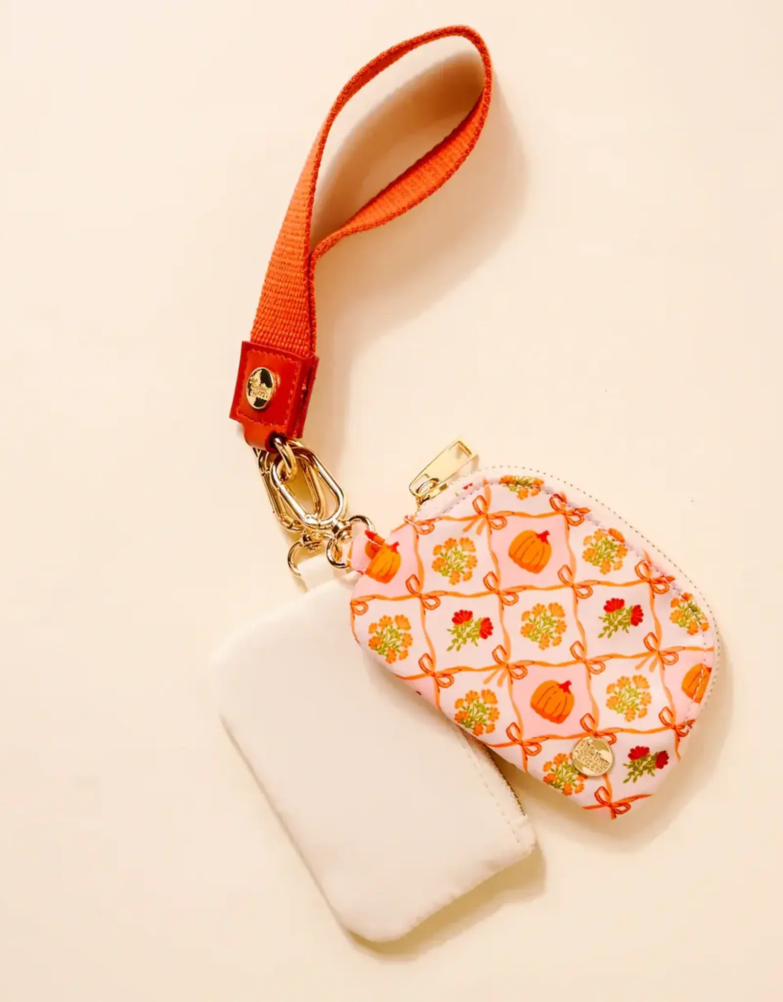 The Darling Effect Dynamic Duo Pouch Wristlet-Patchwork Pumpkins