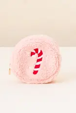 The Darling Effect Circle Teddy Pouch-Candy Cane