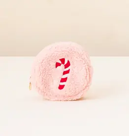 The Darling Effect Circle Teddy Pouch-Candy Cane