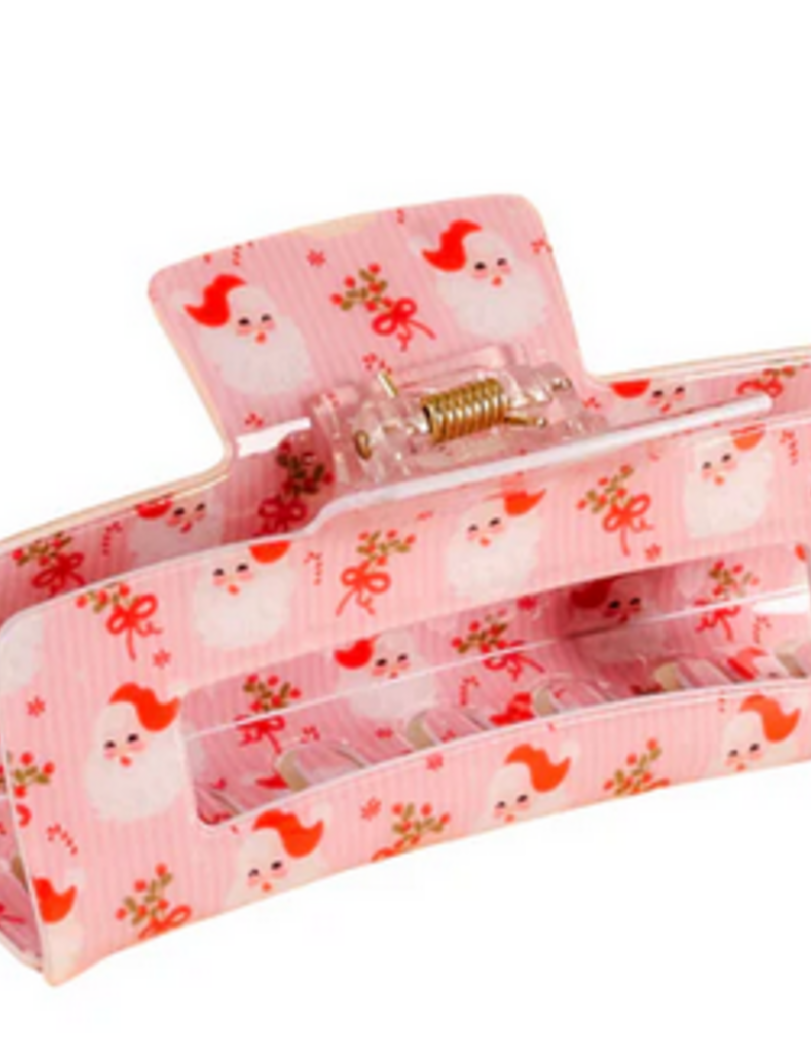 The Darling Effect Claw Clip-Holly Jolly Santa