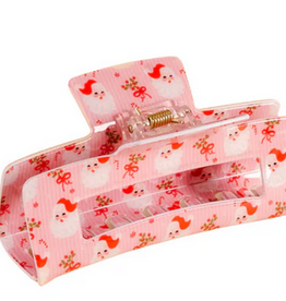 The Darling Effect Claw Clip-Holly Jolly Santa