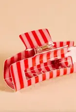 The Darling Effect Claw Clip-Peppermint Stripes