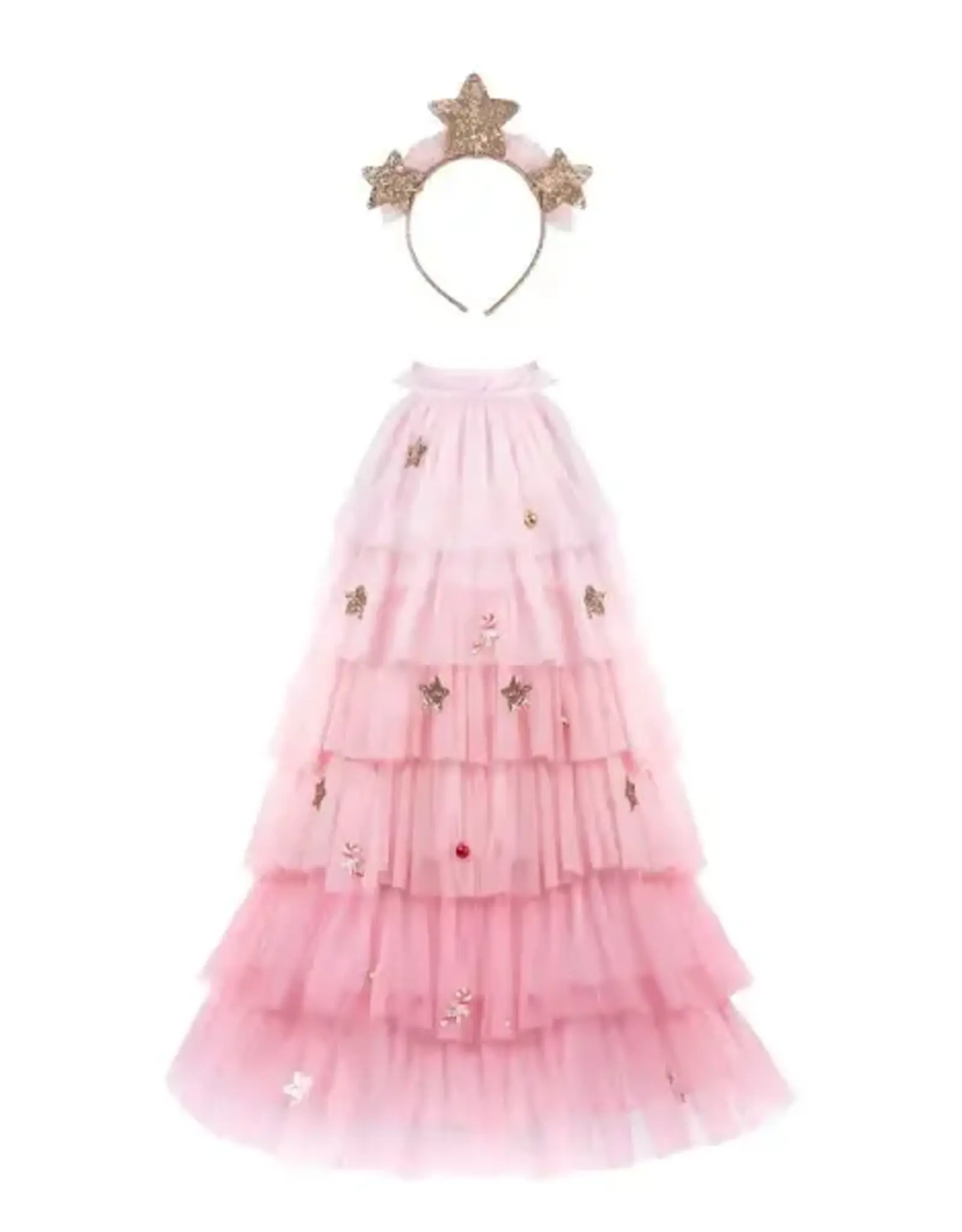Creative Education Christmas Tree Dress & Headpiece,  Blush, 3-4