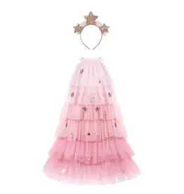 Creative Education Christmas Tree Dress & Headpiece,  Blush, 3-4