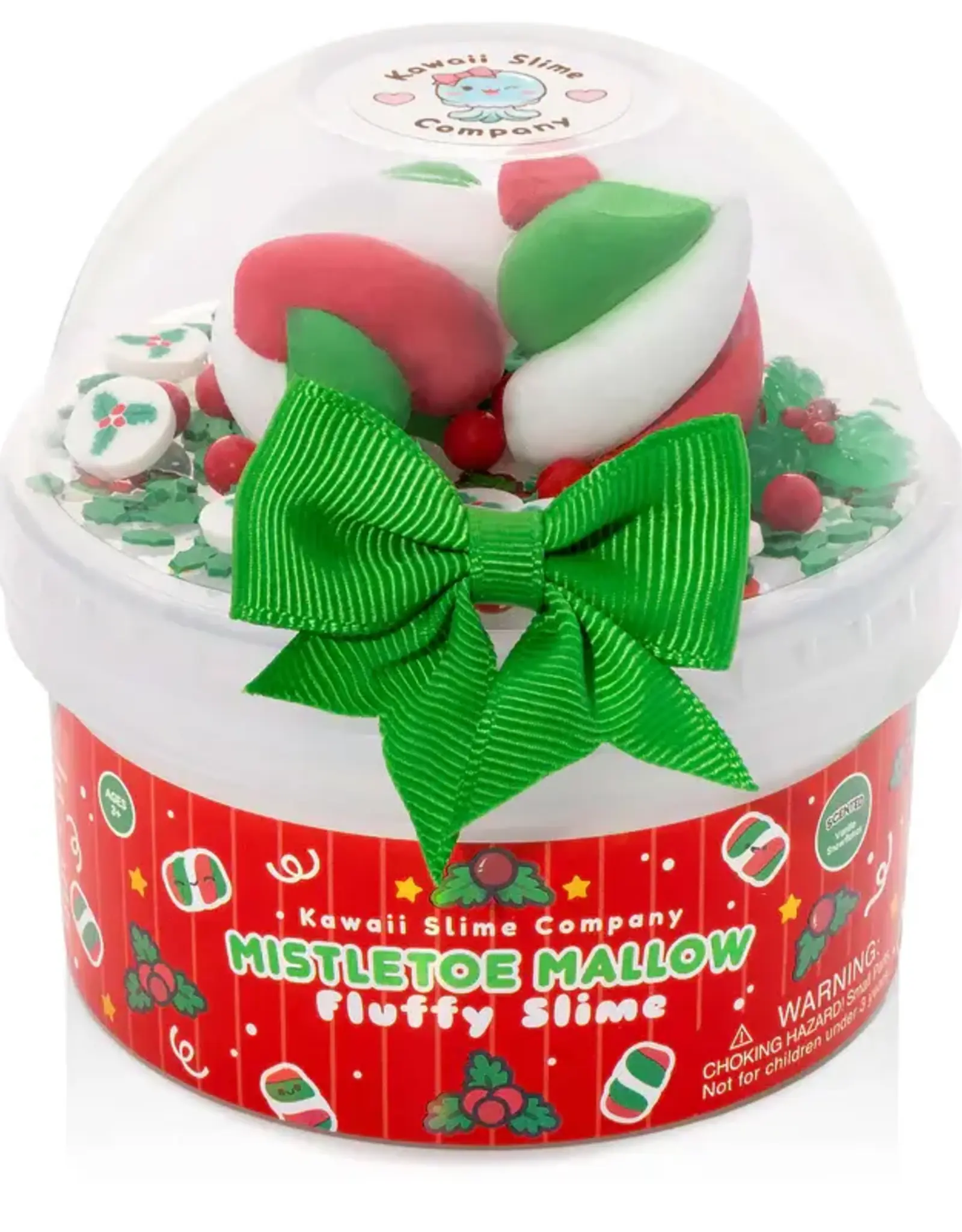 Kawaii Slime Company Mistletoe Mallow Fluffy Signature Dome™ Slime