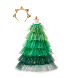 Creative Education Christmas Tree Dress with Headpiece,  Size 3-4
