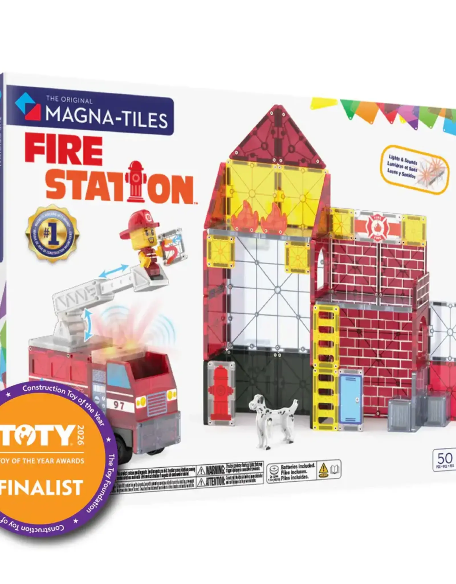 Magna-Tiles Magna-Tiles: Fire Station, 50pcs