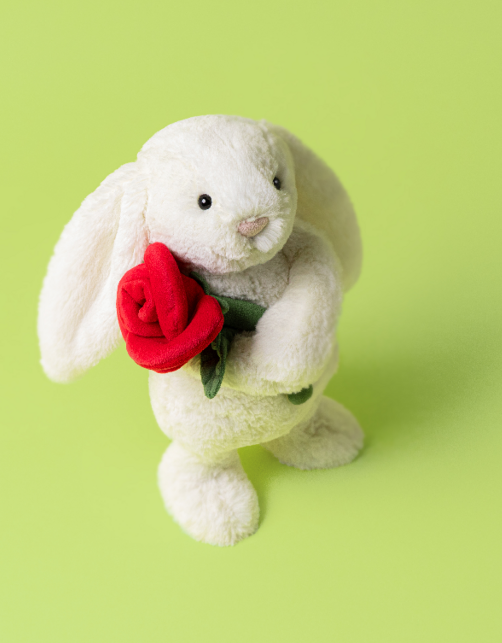 Jellycat Cream Bunny with Rose