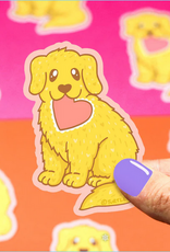 Turtle Soup Vinyl Sticker: Golden Retriever Puppy Dog