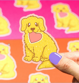 Turtle Soup Vinyl Sticker: Golden Retriever Puppy Dog