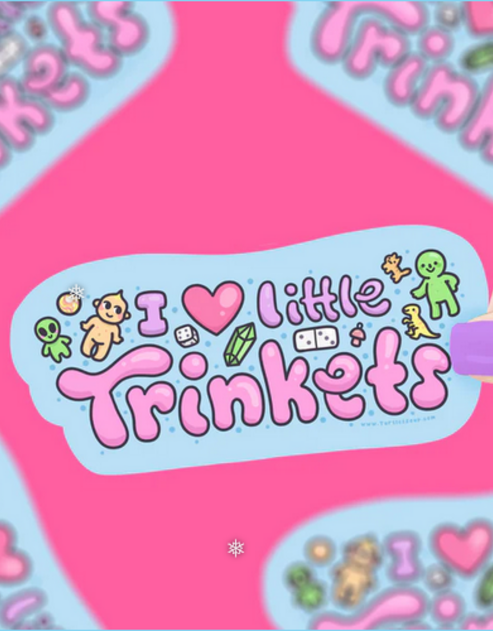 Turtle Soup Vinyl Sticker: I Heart Little Trinkets