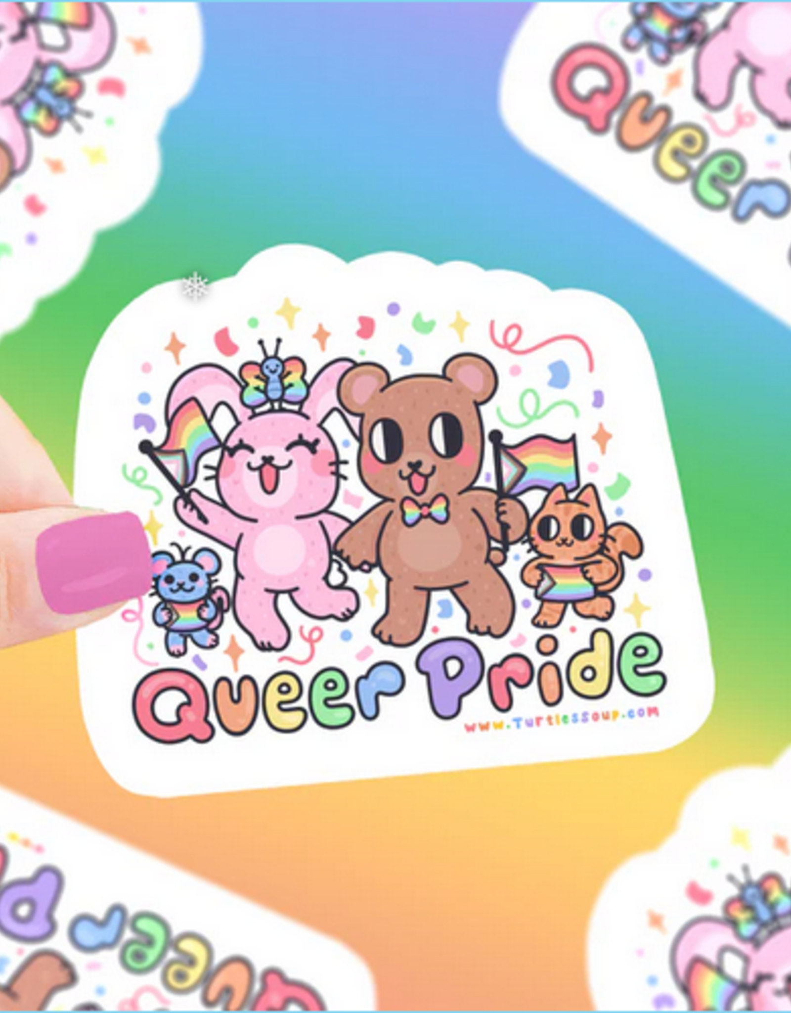 Turtle Soup Vinyl Sticker: Queer Pride