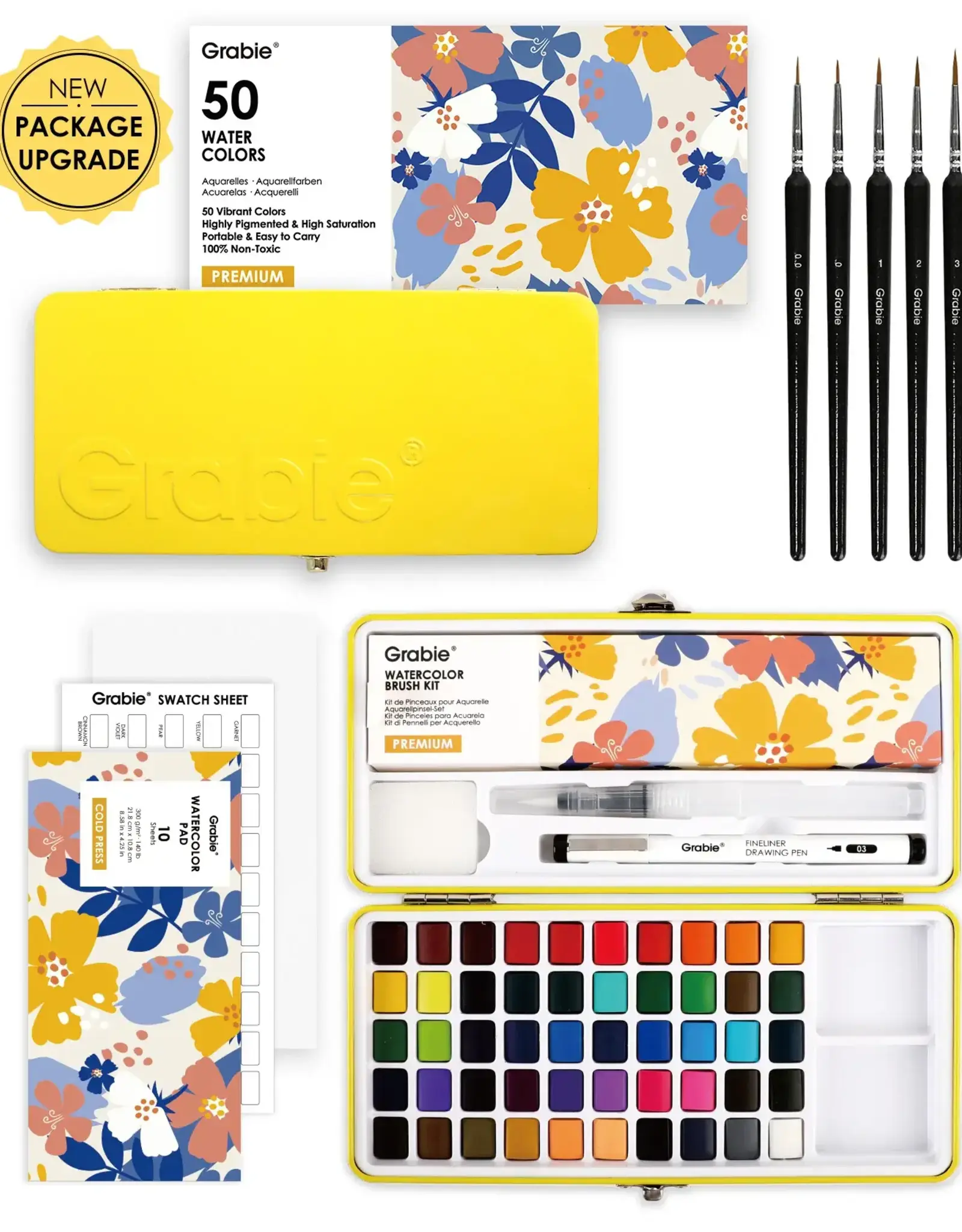 Grabie All-in-One Premium Watercolor Set of 50