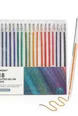 Grabie Capped Iridescent Glitter Gel Ink Pen Set of 18