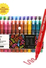 Grabie Iridescent Glitter Acrylic Paint Marker Set of 24