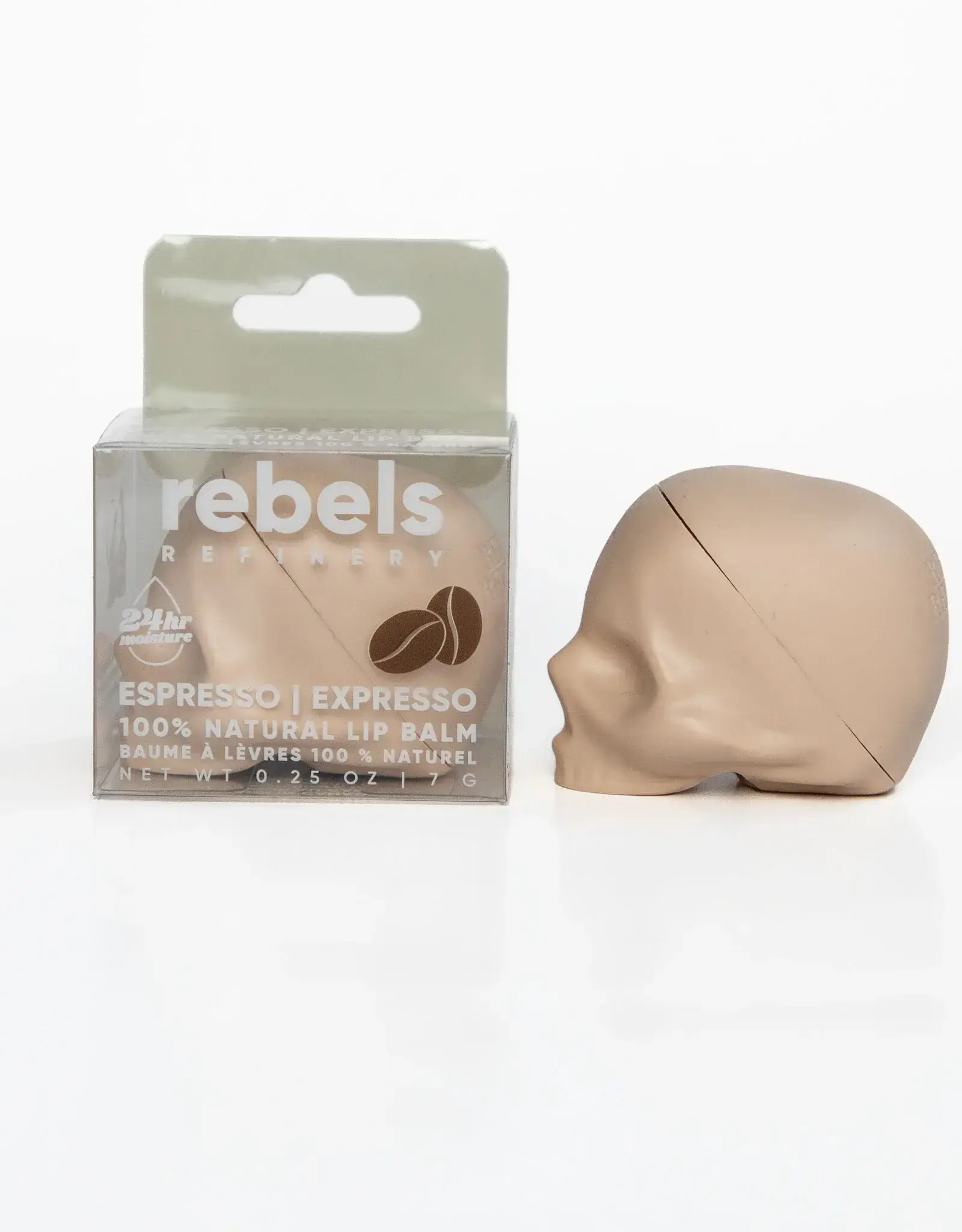 Rebels Refinery Cream Skull Lip Balm: Espresso