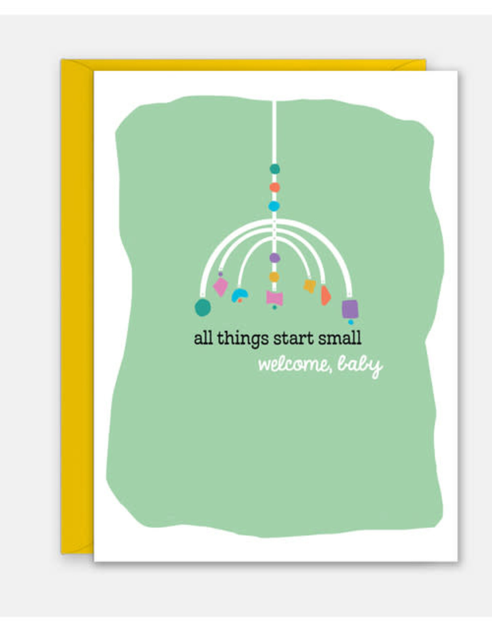 Rock Paper Scissors Enclosure Card: Welcome Baby Mobile