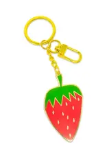 Jenny Lemons Enamel Keychain: Strawberry