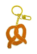 Jenny Lemons Enamel Keychain: Pretzel