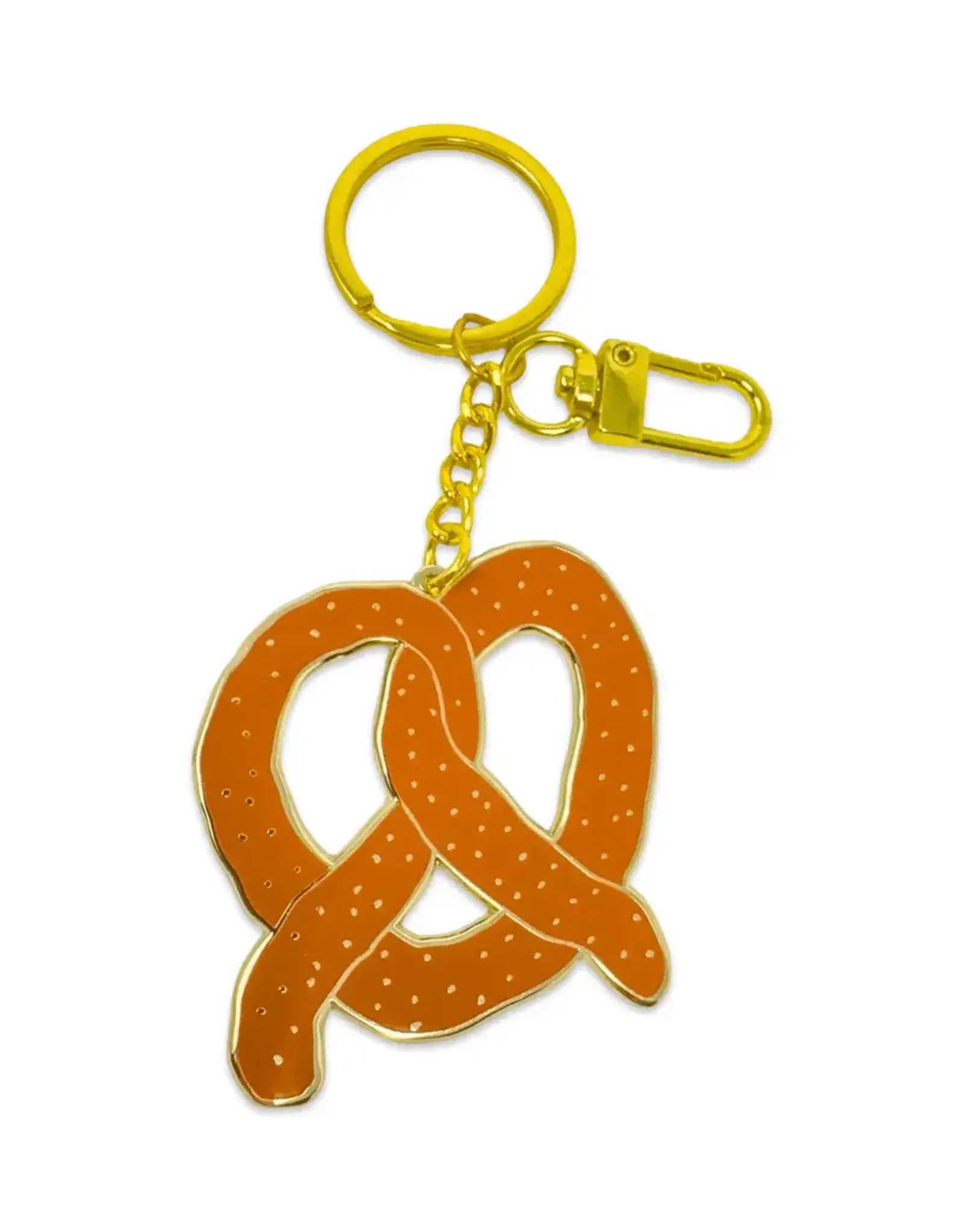Jenny Lemons Enamel Keychain: Pretzel