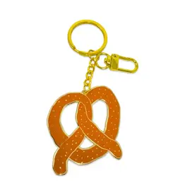 Jenny Lemons Enamel Keychain: Pretzel