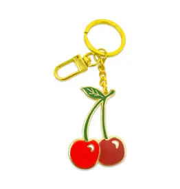 Jenny Lemons Enamel Keychain: Cherries