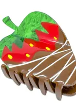 Jenny Lemons Midi Hair Claw Clip: Chocolate Covered Strawberry