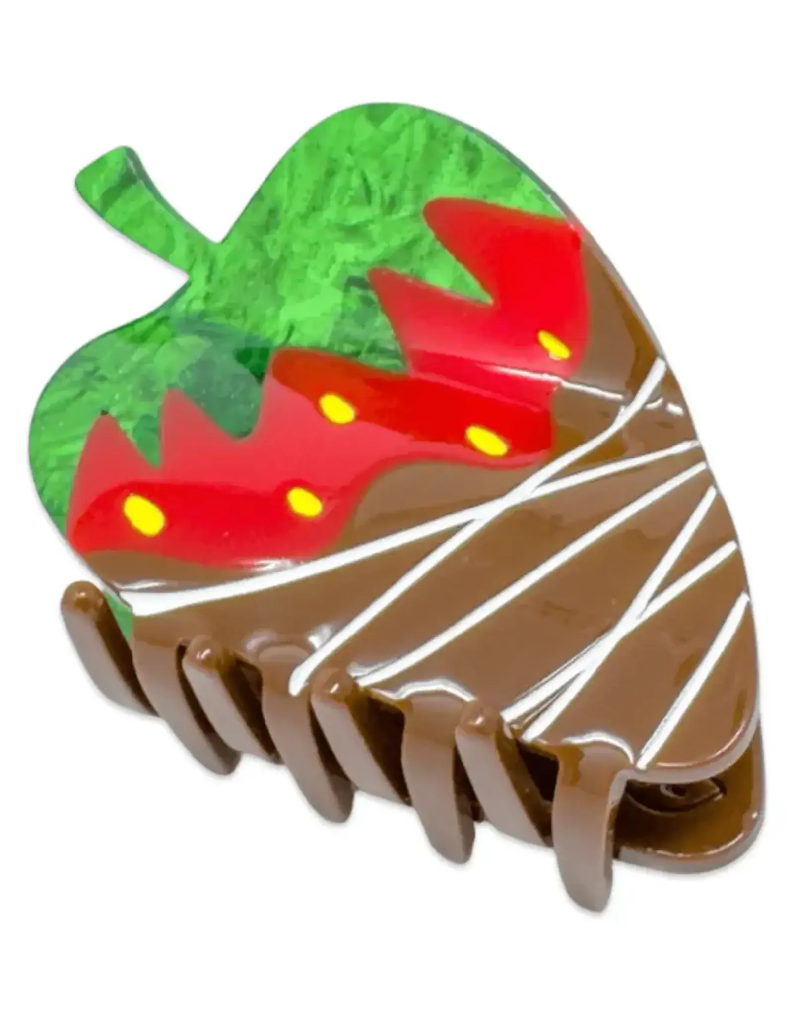 Jenny Lemons Midi Hair Claw Clip: Chocolate Covered Strawberry