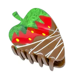 Jenny Lemons Midi Hair Claw Clip: Chocolate Covered Strawberry
