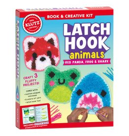 Klutz Latch Hook Animals: Red Panda, Frog & Shark