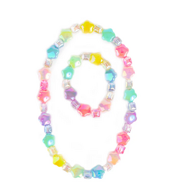 Creative Education Wish Upon a Rainbow Star Necklace &  Bracelet Set,