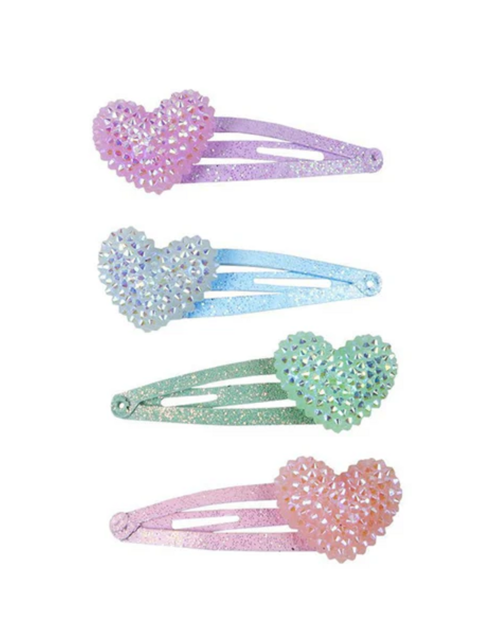 Creative Education Sparkle Heart Bobble Hair Clips, 4pcs