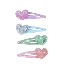 Creative Education Sparkle Heart Bobble Hair Clips, 4pcs