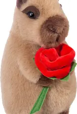 Douglas Valentine Capybara with Rose