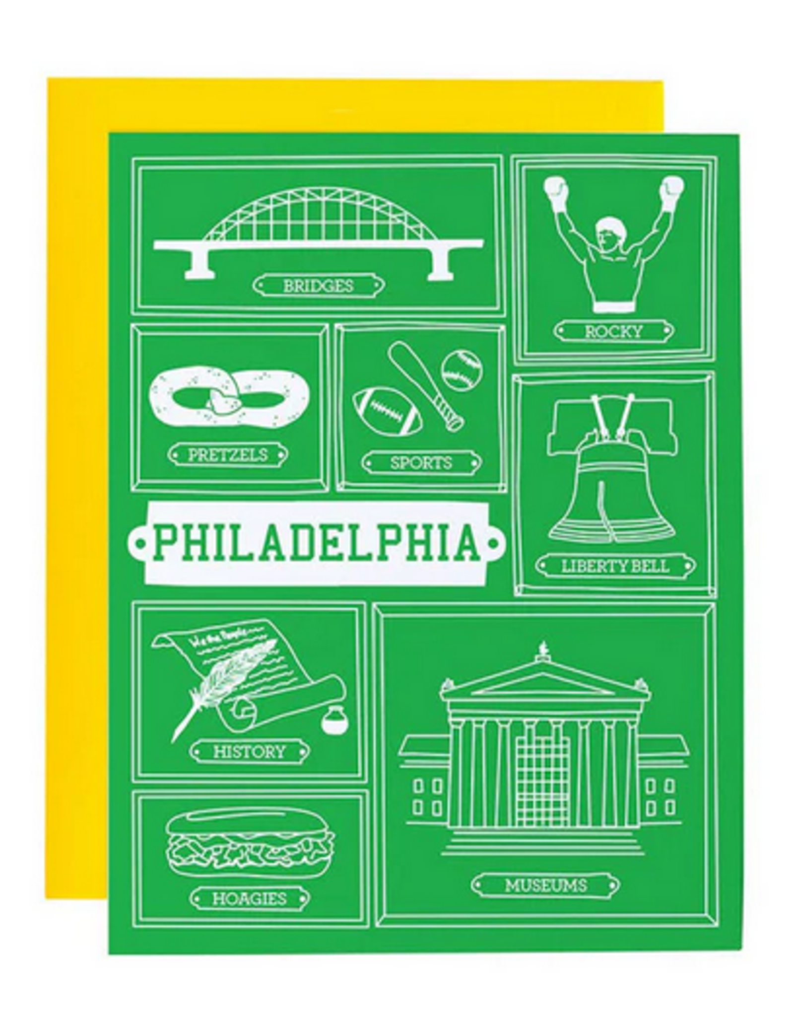 MapTote Greeting Card: Philadelphia Frames