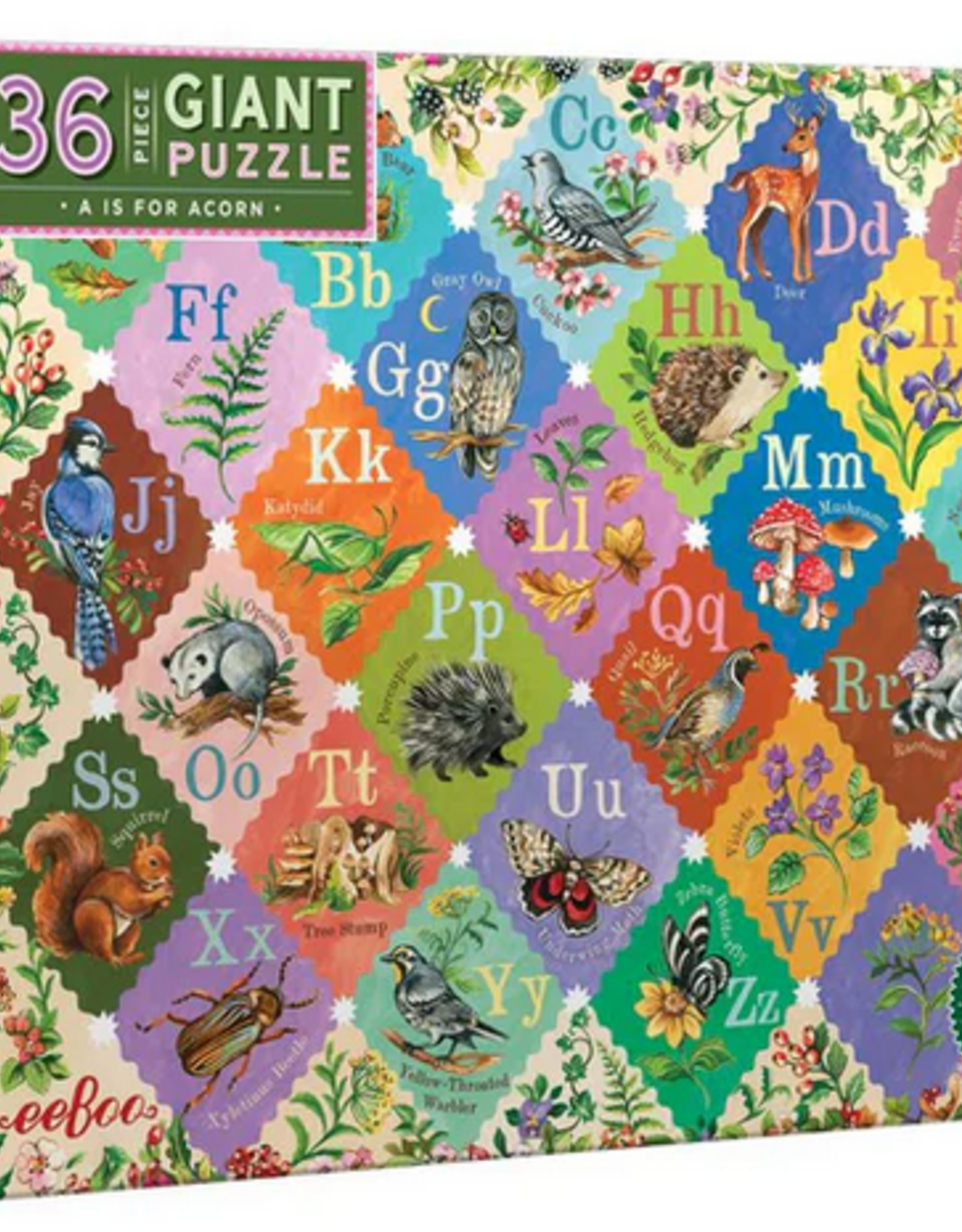 eeBoo 36pc Puzzle: A is for Acorn