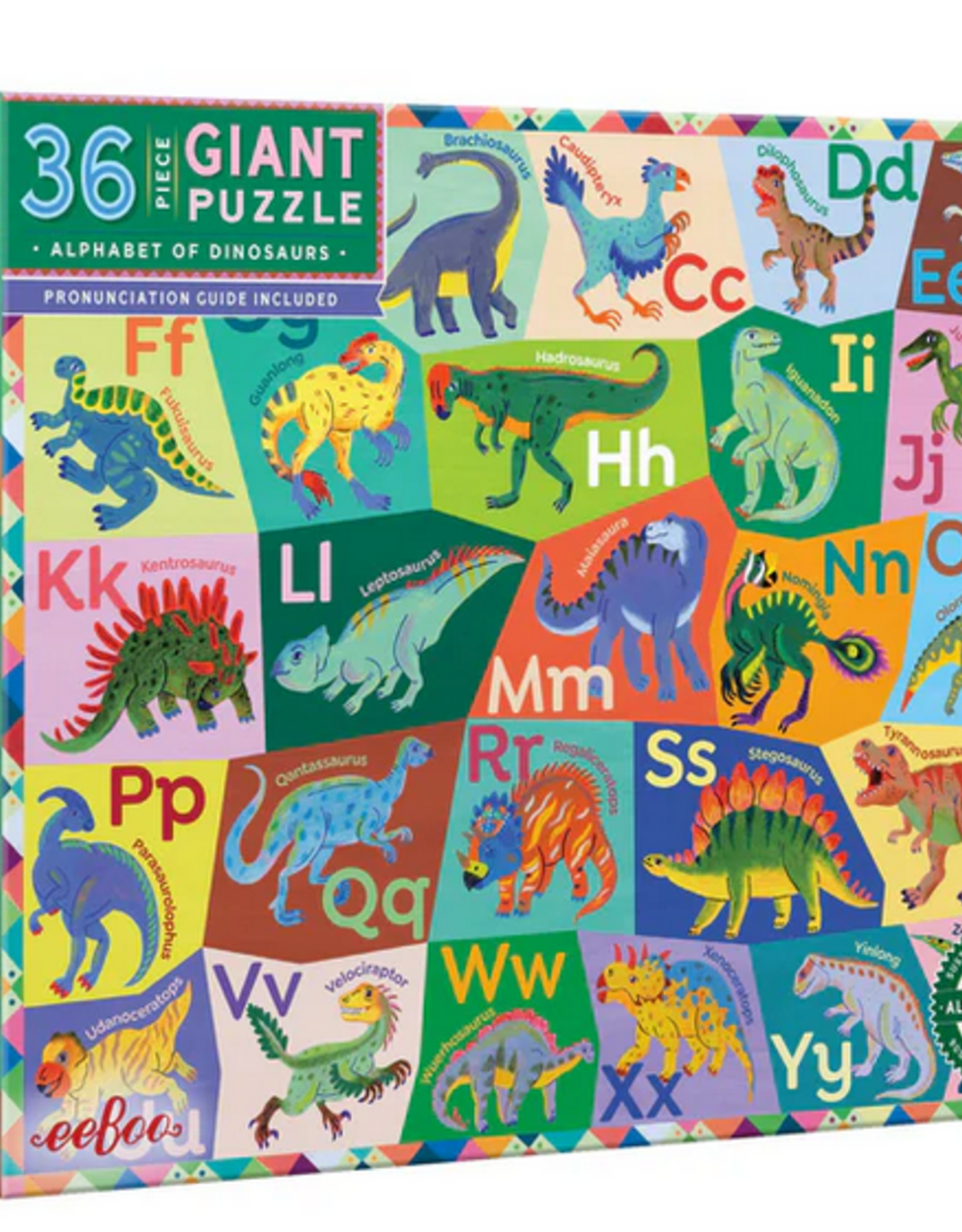 eeBoo 36pc Puzzle: Alphabet of Dinosaurs