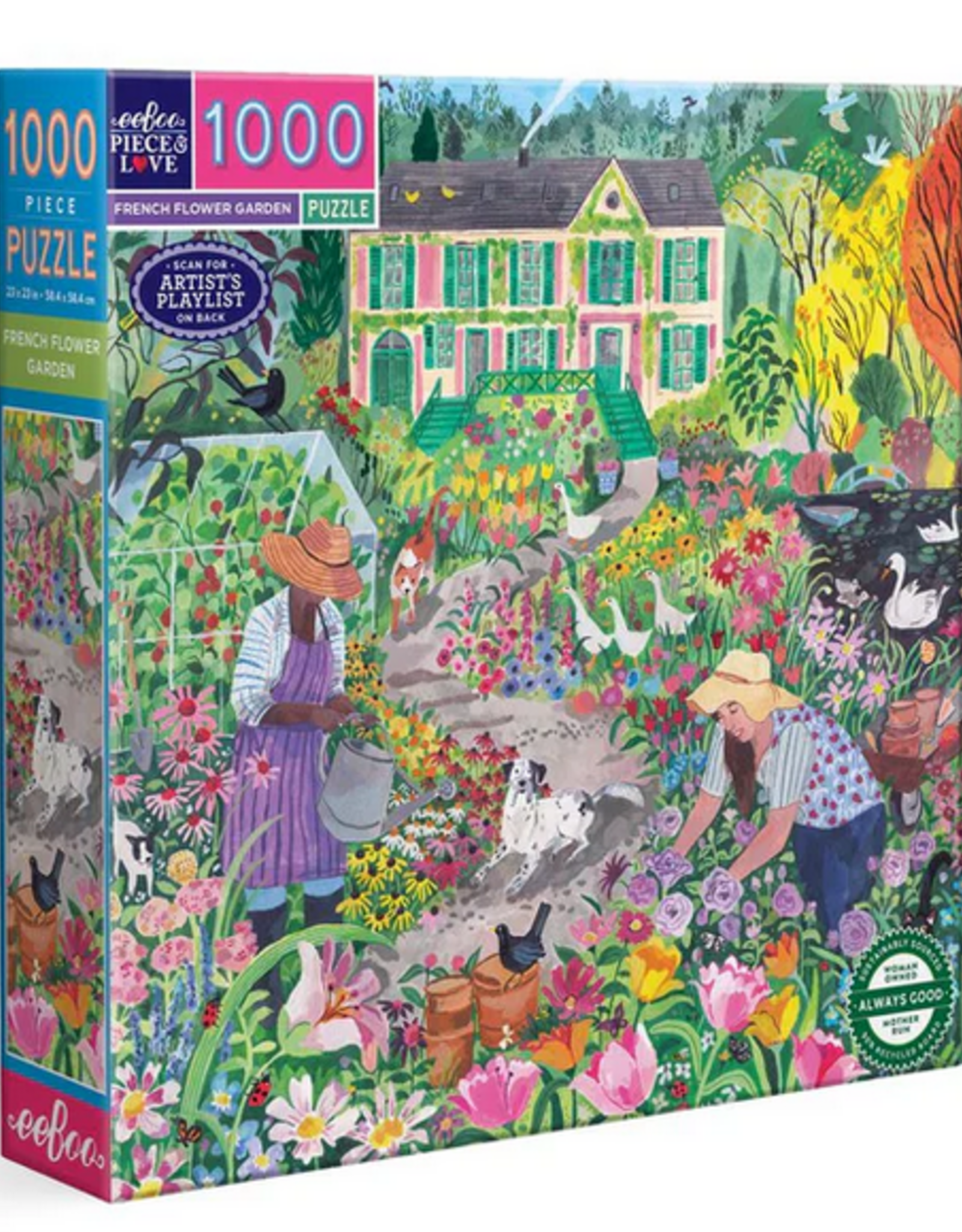 eeBoo 1000pc Puzzle: French Flower Garden