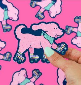 Turtle Soup Sticker: Roller Skating Puppy Dog