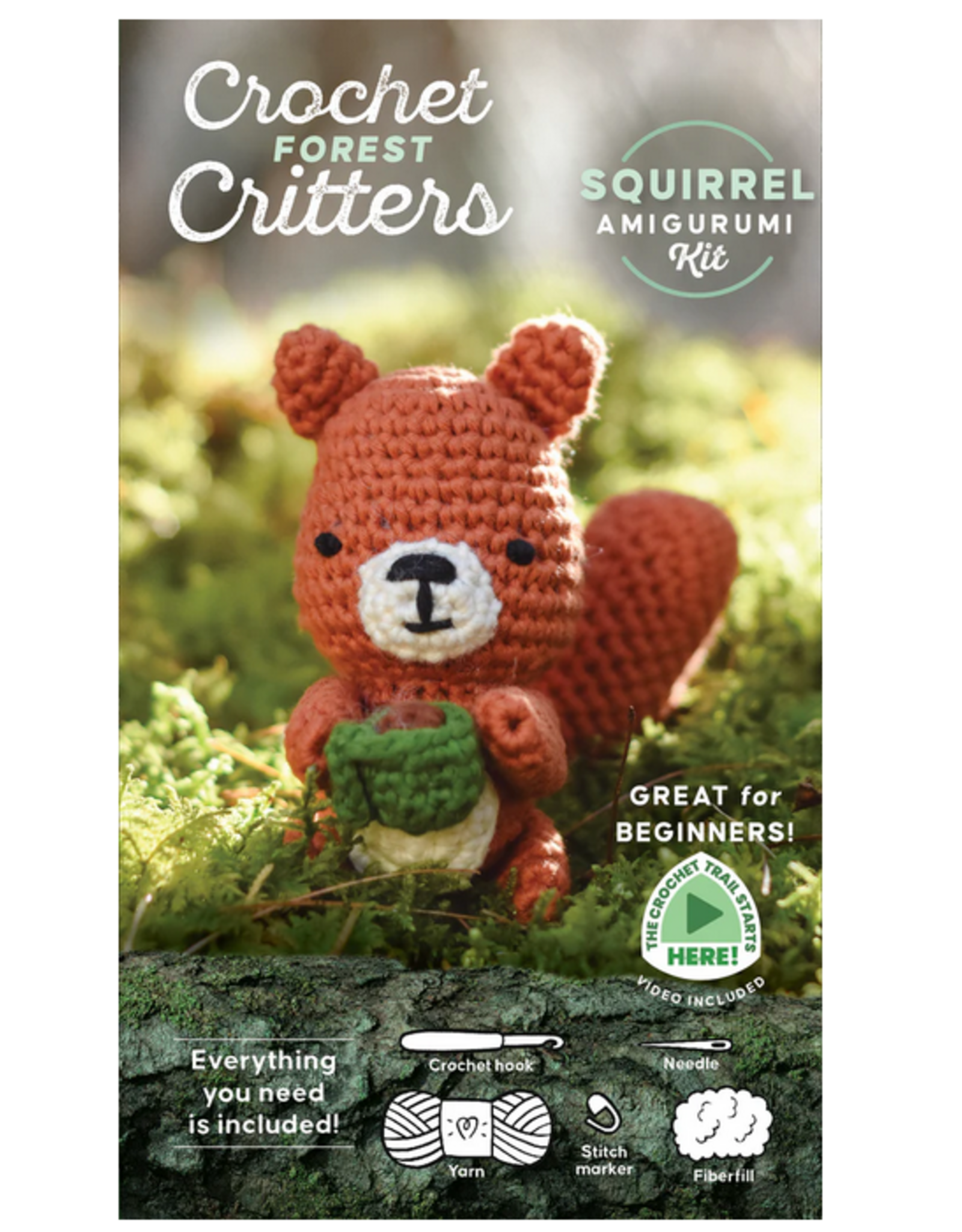 Schiffer Publishing Crochet Forest Critters Amigurumi  Kit Squirrel