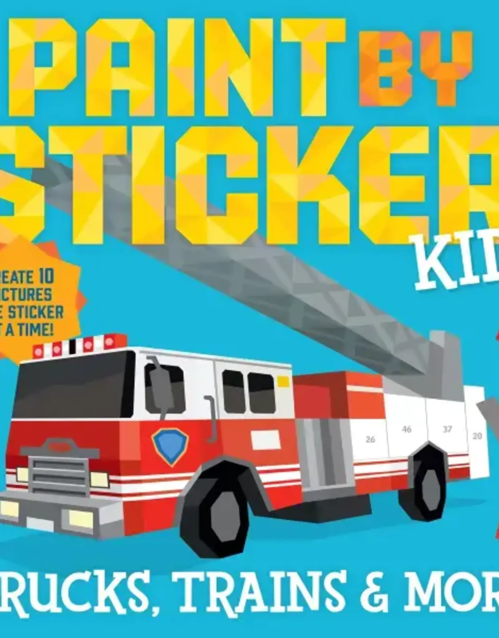 Hachette Paint by Sticker Kids: Trucks, Trains &  More