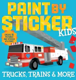 Hachette Paint by Sticker Kids: Trucks, Trains &  More